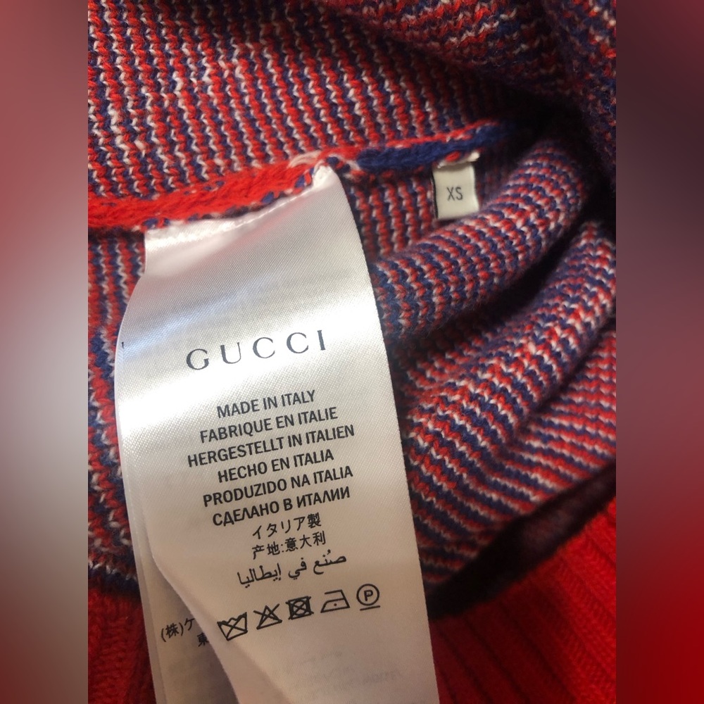 Gucci Argyle Jacquard Sweater Dress - Picture 5 of 7